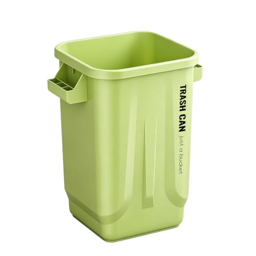 Image of Kitchen Trash Can, Plastic Square Trash bin,8 Gallon,Green
