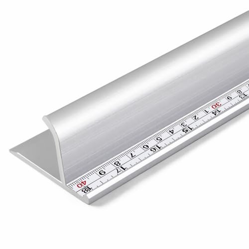 18 Inch Aluminum Cutting Safety Ruler Dual-Scale (Inch and Metric)