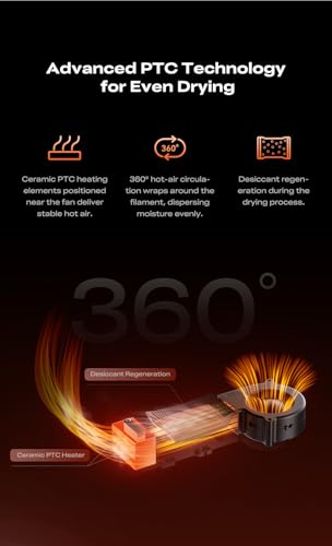 Image of Creality SpacePi X4 Lite Filament Dryer, Drying Box for 4 Coils, Two Chambers with Independent Control, Adjustable Temperature 45-75C, for Filament 1.75 /2.85mm PLA PETG ABS TPU PA