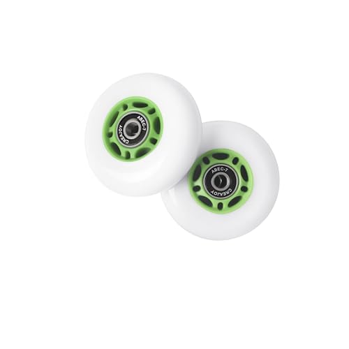 RipStik Casterboard Replacement Wheels, 76mm with Bearings, High Rebound, Set of 2 (Green)
