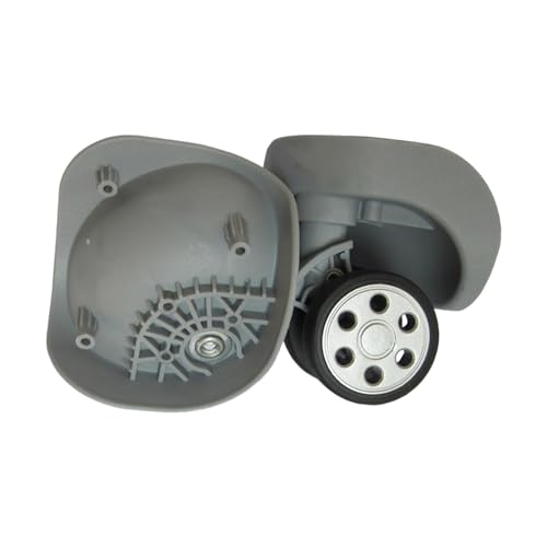 荷物用ホイール スーツケースキャスター 1ペア 360度回転 多用途 デュアルホイール DIY アクセサリー グレー- グレー