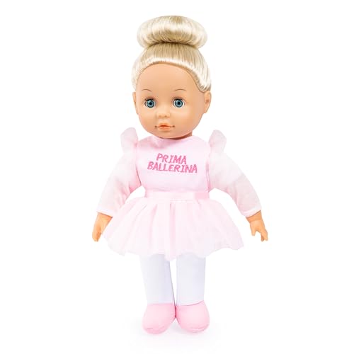Bayer Design Puppe mit Haaren, Musik, Ballerina, interaktiv, mit weichem Körper, mit Schlafaugen, rosa, 33 cm, 0,43 kg