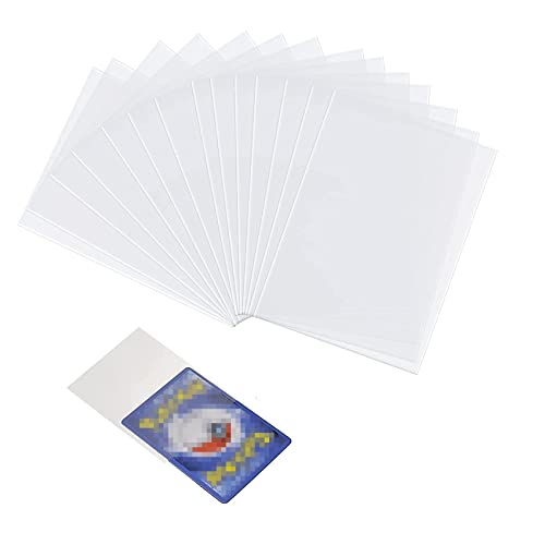100 Fundas para Cartas Estándar, 66x91mm Fundas para Cartas de Comercio, Poke-mon, Transparente Soft Sleeves, Protectoras de Tarjeta