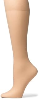 No Nonsense Women's Knee High Pantyhose with Sheer Toe, 10 Pair Value Pack