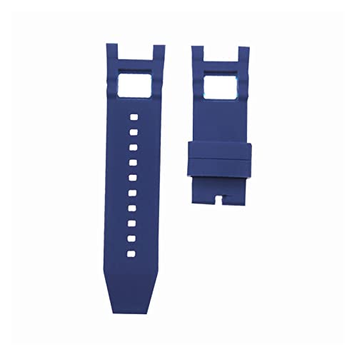 JUANZD Black Blue Brown 28 mm Silicona Reloj Correa compatible con Invicta Subaqua Noma III 5 Cinturón de pulsera de banda de reloj de 0 mm cómodo e impermeable(Blue)