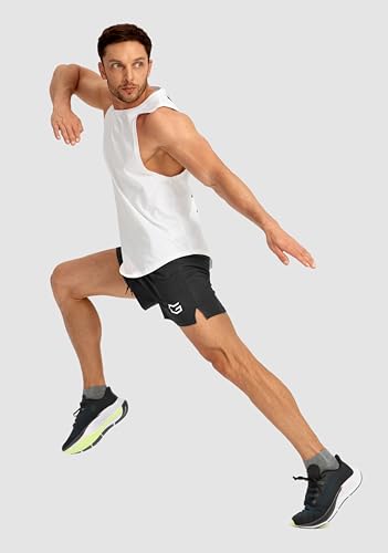 G Gradual Men's Running Shorts with Zipper Pockets Quick Dry Gym Athletic Workout 5" Shorts for Men
