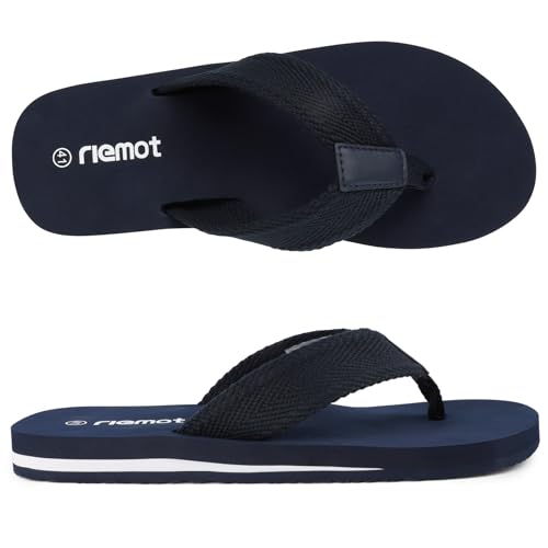 riemot Men's Flip Flops Arch Support Thong Sandals Cushioned Summer Slippers for Beach Swimming Pool Travel Comfortable Shower Shoes Size 8-143
