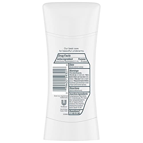 Image of Dove Invisible Advanced Care Deodorant Solid Sticks Clear Finish 2.6 oz (Pack of 2)
