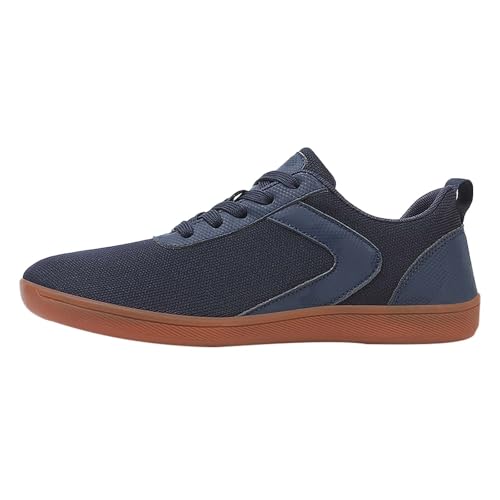 FNKDOR Sneaker & Sportschuhe für Damen Herren Unisex Breite Barfußschuhe Atmungsaktiv Leichtgewichts Laufschuhe Turnschuhe gr 36-48 (Blue, 44)
