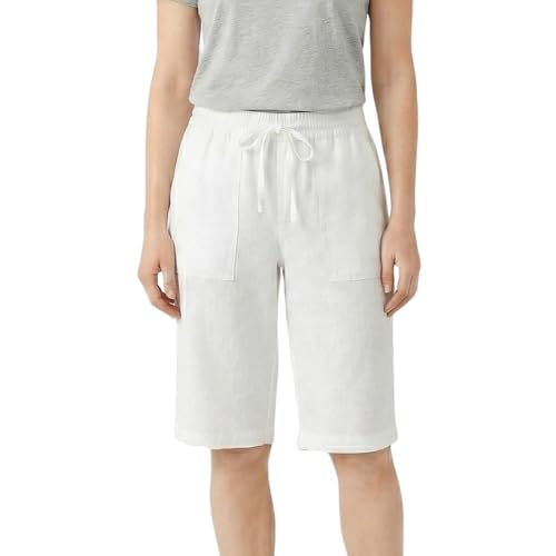 Pantacourt en coton femme longueur 3/4 bleu marine pour les vacances
