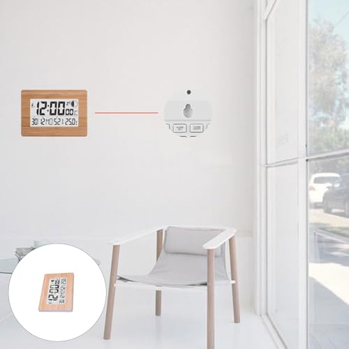 Réveil numérique à piles LCD, affichage température et date pour chambre et bureau