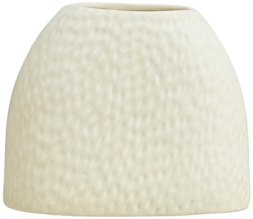 Image of Amazon Basics Handcrafted Ceramic Face-Shaped Vase for Quirky Home Decor Statement - Pack of 1, White