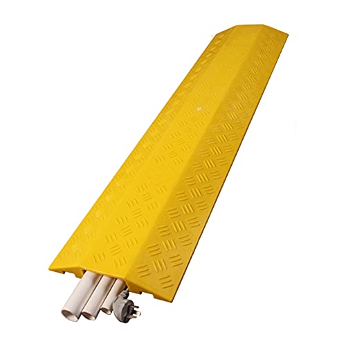 Cubierta de rampa de cable resistente, protector de cable de un solo canal para una gestión segura y ordenada de cables de suelo, ideal para uso en interiores y exteriores