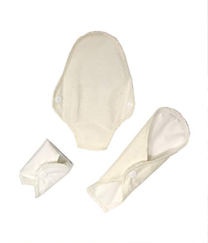 Preisvergleich Produktbild ImseVimse Waschbare Damenbinden Tanga 3er Set (8-16cm) (Creme)