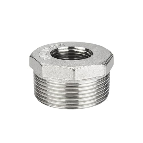 Raccord NPT 1 pouce vers G1/2 filetage conique 60° en acier inox 304 réduction Bu Shen