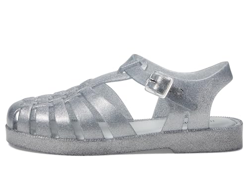 Mini Melissa Girls Possession Shiny (Little Big Kid) Fisherman Sandal, Glitter Clear, 34