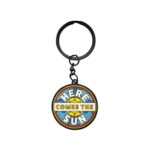 Half Moon Bay Here Comes The Sun – The Beatles – Multicolor 1.5 Inch Zinc Alloy Metal/Enamel Square Novelty Keychain - Les Beatles, Paul McCartney, John Lennon, RIngo Starr, George Harrison Half Moon Bay Here Comes The Sun - The Beatles - Multicolor 1.5 Inch Zinc Alloy Metal/Enamel Square Novelty Keychain