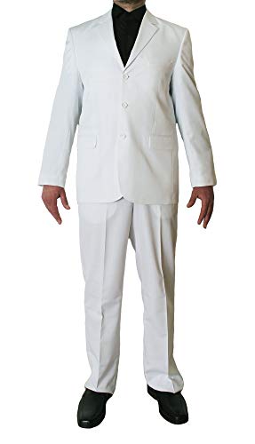 Costume homme blanc uni No Uno taille 46 à manches longues