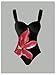 SweatyRocks Women's Floral Print One Piece Control Swimsuit Monokini with Cover Up Beach Skirts Swimwear Black X-Large