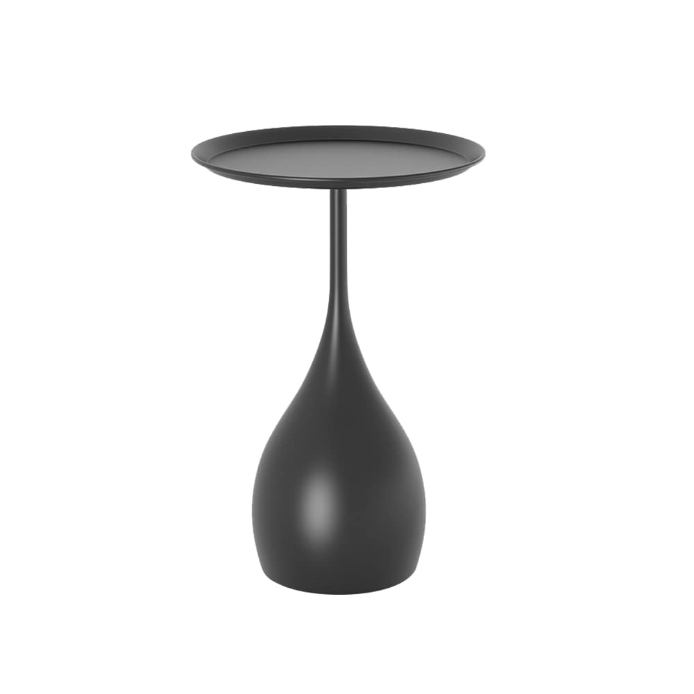 BOOMLATU Metal Round Side Table, Small Accent Table Nightstand Modern End Table for Living Room Bedroom Office Small Spaces,15.7" D x 23.6" H