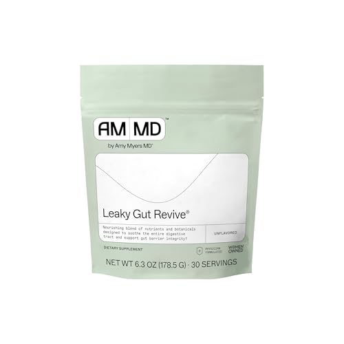 Amy Myers MD Leaky Gut Revive - Gluten-Free & Non-Dairy - Botanical Blend for Healthy Gut Support - GI Health Support with Prebiotic Fiber, Slippery Elm Bark & Marshmallow Root - 6.3 oz (30 Servings)