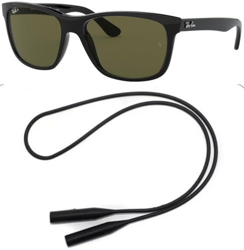Ray-Ban RB4181 Sunglasses Bundle: RB 4181 RB4181 601/9A Shiny Black and Universal Anti-slip Silicone Leash2