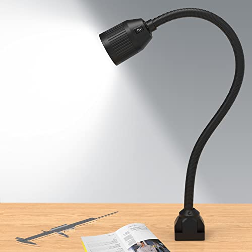 Xinyiqi Led Work Lights, 450 Lumens Cob Lamp Beads, Flexible Gooseneck Lights, Screw-Fixed Base Drill Lights, Suitable For Lighting Machine Tools, Lathe Workbenches, Etc. #TOP4