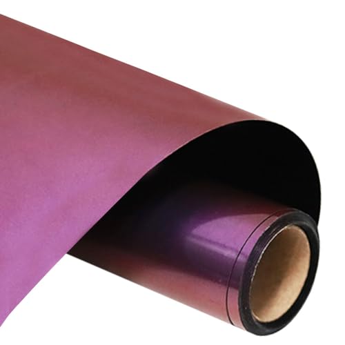 Image of FUNKAKA Chameleon HTV Heat Transfer Vinyl Rolls, 12 inch X 9ft Navy Blue to Red