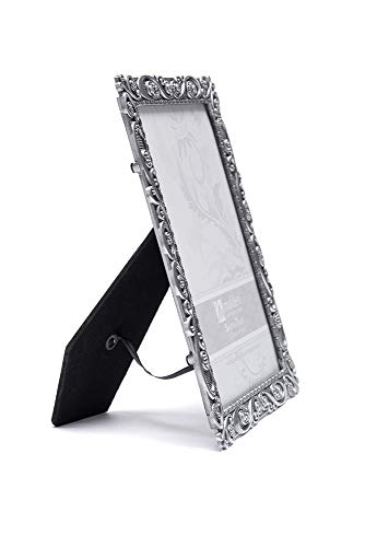 Malden International Designs 5371-57 Morgan Pewter Metal Picture Frame, 5X7, Silver #TOP6