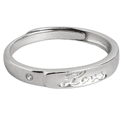 ZAVYA 925 Sterling Silver Love Engraved with Circular Cubic Zirconia CZ Rhodium Plated Adjustable Ring | Gift for Women & Girls | With Certificate of Authenticity & 925 Hallmark (B0BJ2S1J8K) Amazon Price History, Amazon Price Tracker