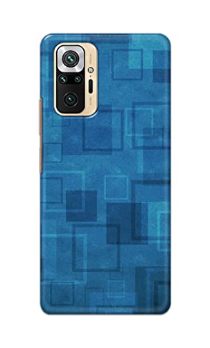 Image of Printed Hard Back Cover Case for Mi Redmi Note 10 Pro | Mi Redmi Note 10 Pro Max Back Cover (Plain Azure Blue) -1302