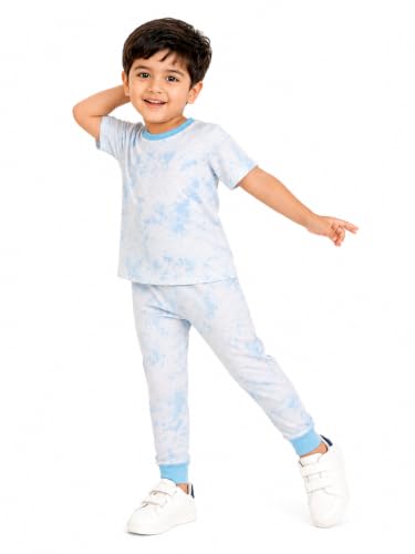 Image of TuddyBuddy Boys & Girls Half Sleeves T-shirt & Lounge Pant Nightwear Set - 100% Cotton Jersey