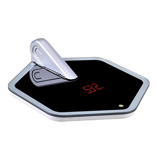 Intelligente Waage, Digitale Personenwaage Körpergröße Körpergewicht 6 Drehpunkt TPU Material rutschfest Leicht zu lesende Digitalanzeige