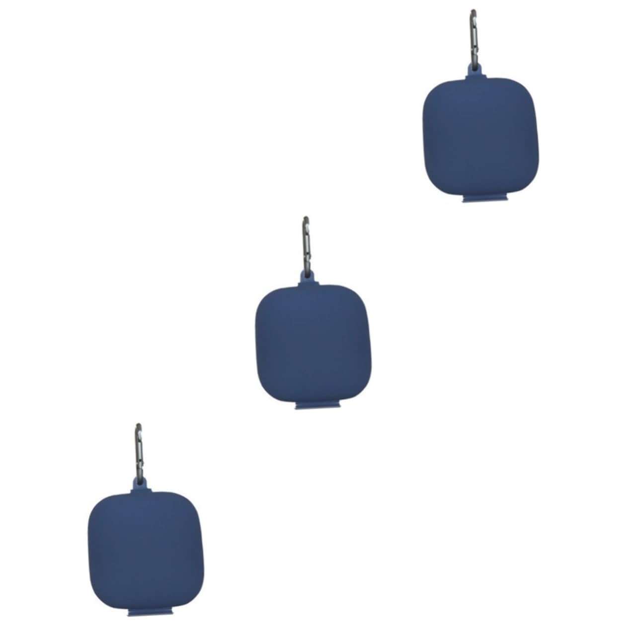 OSALADI 3piezas Caja De Protección De Auriculares Inalámbricos Diseño De Hebilla Metálica y Funda De Compatible Color Azul