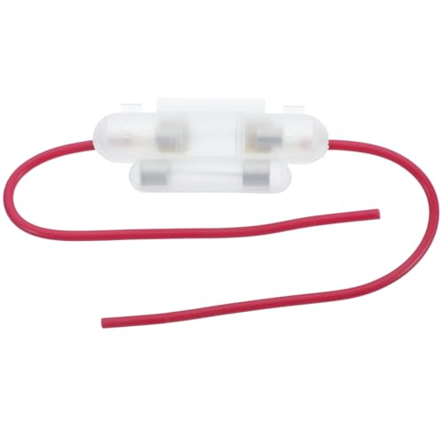 JECOMPRIS Motorcycle Fuse Holder Box Double Inline Fuse Holder for Scooter Atv Go Kart Electrical System Protection 11.6 Inch Plastic Metal