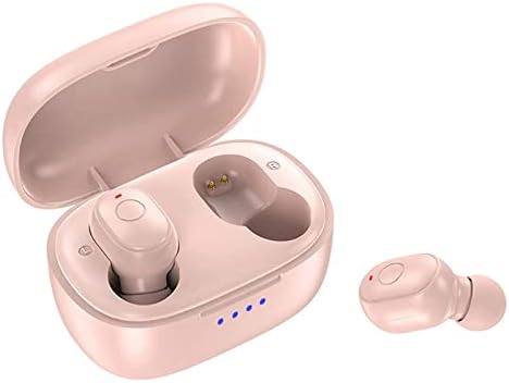 KENKUO Wireless Ear Buds for Small Ears, Built-in Microphone, IPX5 Waterproof Bluetooth Earbuds, Immersive Premium Sound, Long Distance Connection, Wireless Earphones for Sport/Work/Travel, Pink