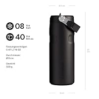 STANLEY 1913 Flip Straw Trinkflasche 0.47L - Black – Ansicht 3