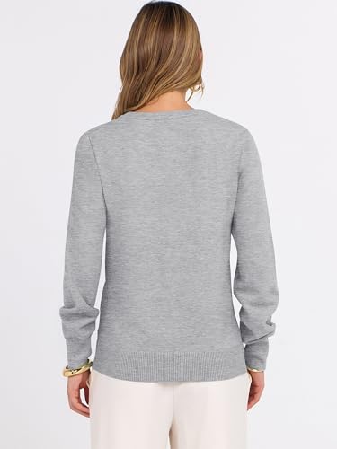 Image of ANRABESS Women's Long Sleeve V Neck Basic Sweaters | Classic Pullover Tops,Soft Loose,Business Casual Work,Travel Vacation,All Day Wear,Fall Spring Outfits,Winter Layer Clothing