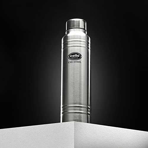 Image of CELLO Mileage Stainless Steel Water Bottle, 1000 ml, 1 Unit, Silver