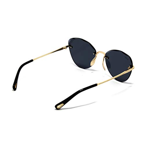 Image of Bean UV Protected Rimless Cat Eye Women's Sunglasses (55)