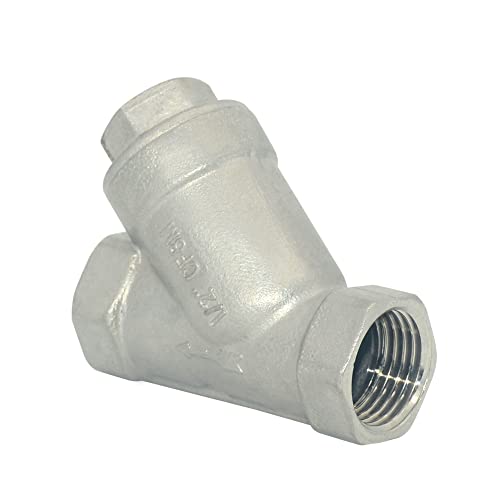 Image of 1 /2 inch WYE Strainer Mesh Filter Valve,800WOG Y-Spring NPT Female Check Valve,Stainless Steel SS316 CF8M
