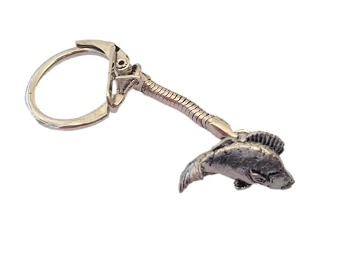 Porte-clés serpent et perchoir en étain anglais fait main pour passionnés d'artisanat