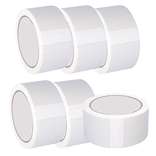 Super-Ocio Pack 6 rollos precinto blanco XXL. 132m de largo x 48mm de ancho. Especial embalaje