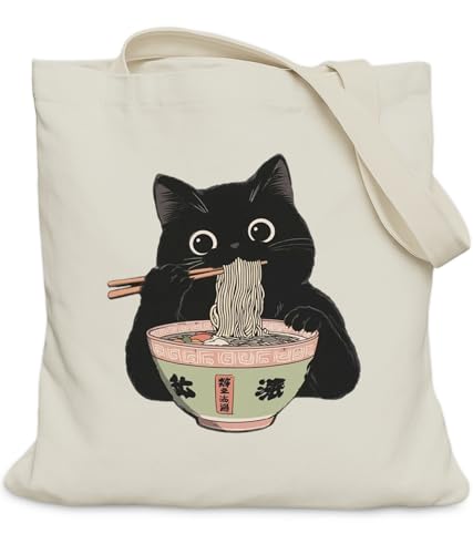 Image of Cat Gifts Tote Bag for Women Girls, Cat Lover Gifts Tote Bag for Daughter Besties, Medium Size with Inner Pocket