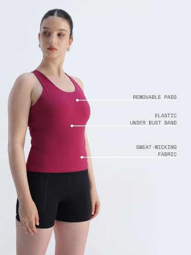 Image of CAVA Racerback Tank for Women | Built-in Bra, Racerback Design, Breathable Fabric, Stretchable Fit | Activewear for Yoga, Gym & Everyday