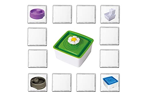 Amazinpure Filter Replacement Compatible with Catit mini Flower Fountain 44005 96411 Zeus Mini Water Fountain Aqua Cube Falls Petsafe Current Pet Fountain 2.65 x 2.65 inches, 12pack