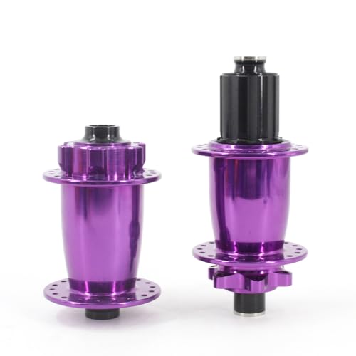 rningo Boost MTB Hubs 32/36 Holes Front M15*110mm Rear M12*148mm Hubset, HG Freehub for Standard 8-11 Speed Cassette (Purple, 36H)