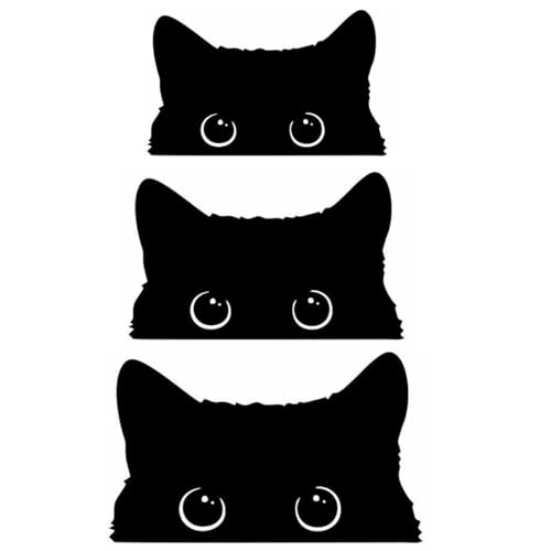 COYUN 3 PièCes Stickers Voiture Chat Stickers Chat Autocollant Chat Autocollant Voiture Humour Sticker Voiture Exterieur Autocollants ImperméAbles pour Pare...