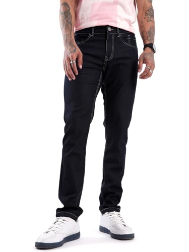 Image of WROGN Men's Cotton Stretch Jeans | Mid Rise | Slim Fit