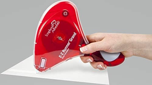 SCRAPBOOK ADHESIVES BY 3L E-Z Runner Grand Refillable Dispenser Red, White, 150ft/45M